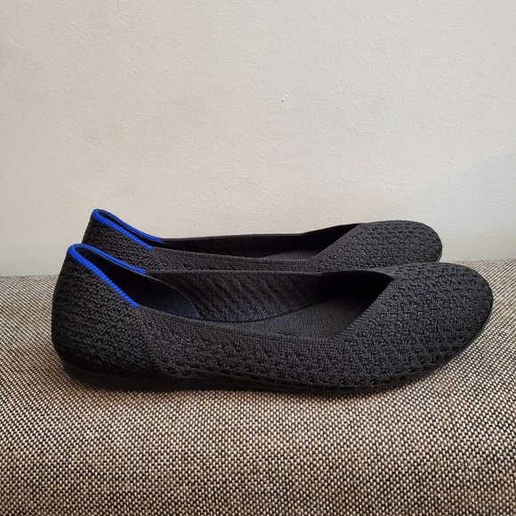 Rothy’s Honeycomb Flats Black  Sz 7 Retired In Excellent Condition - Picture 3 of 9